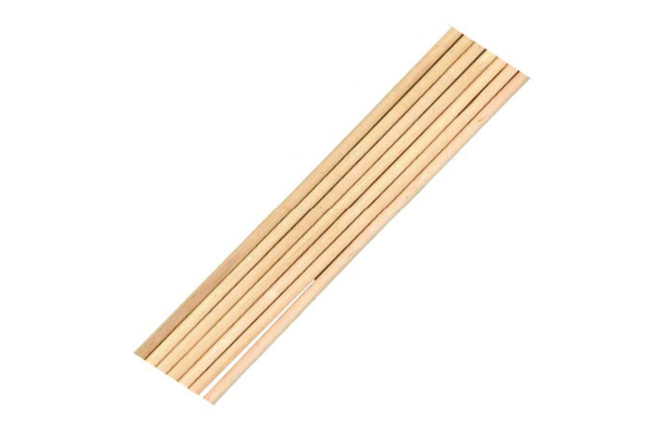 Natural Wooden Dowel Sticks 8*300mm 7Pcs - Diabco Stationery